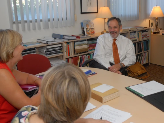 Ron Marx meets with community members