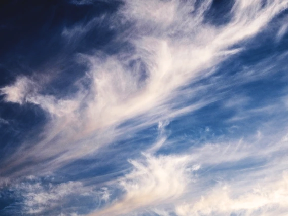 Clouds against a blue sky