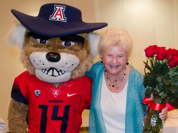 Shirley Fisher with Wilbur