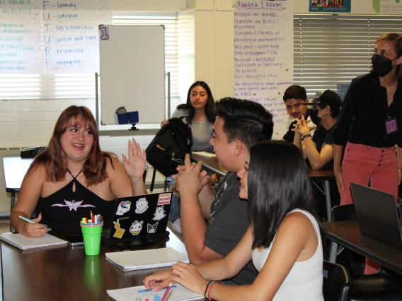 rincon high school classroom full of students