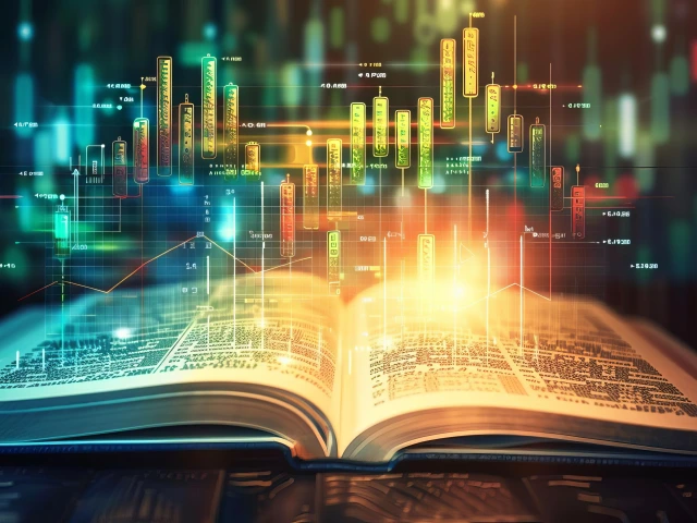 book with data pouring out