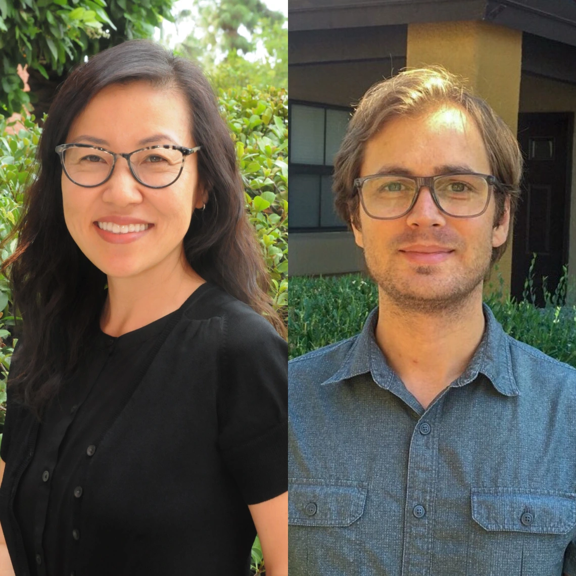 John Haupt and Jenny Lee headshots