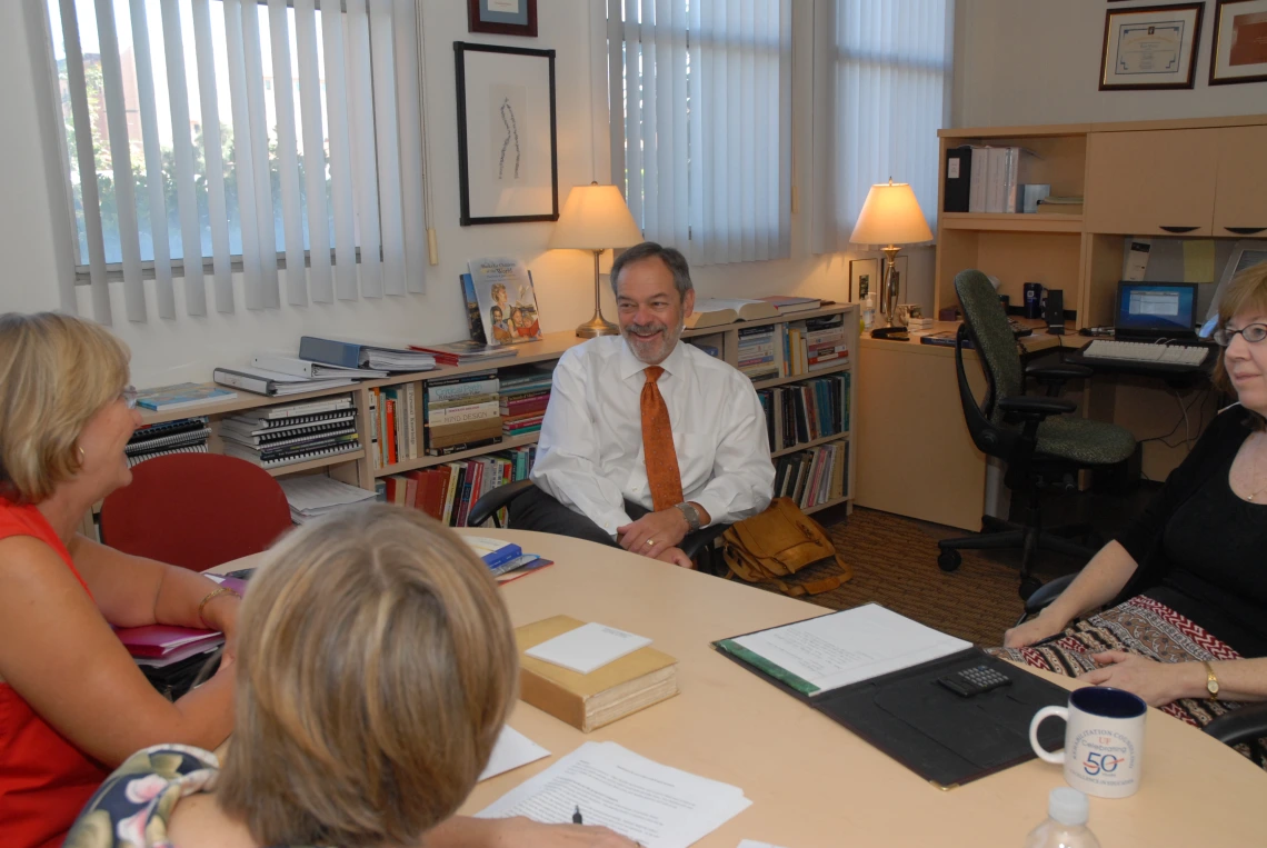 Ron Marx meets with community members