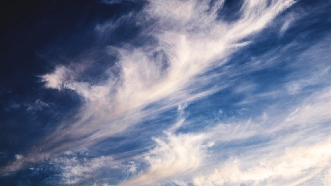 Clouds against a blue sky