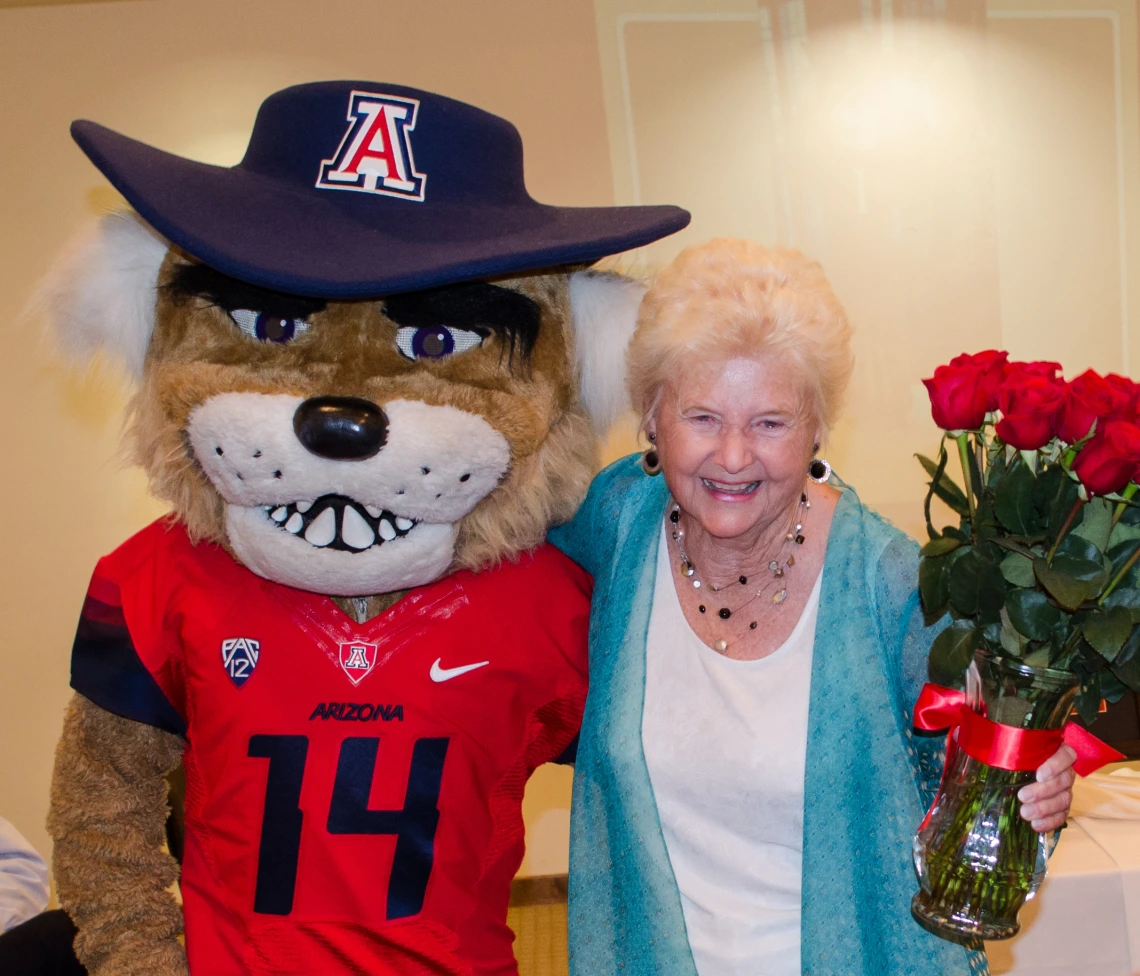 Shirley Fisher with Wilbur