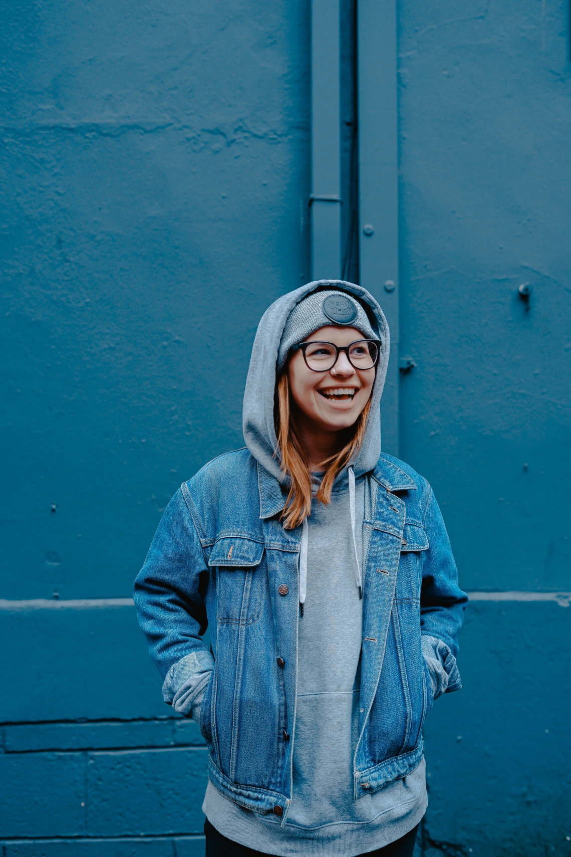 Teen in blue