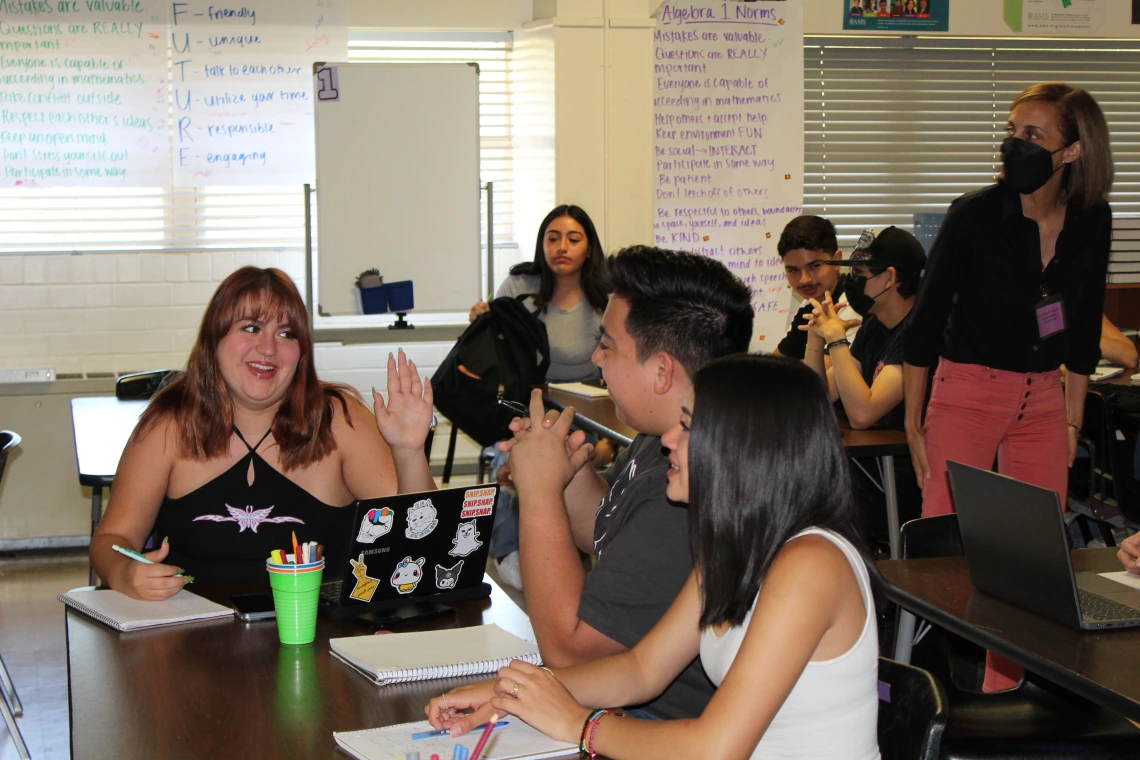 rincon high school classroom full of students