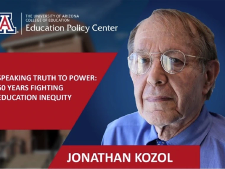 Jonathan Kozol pictured on event flyer