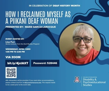 Deaf history month promotional flyer